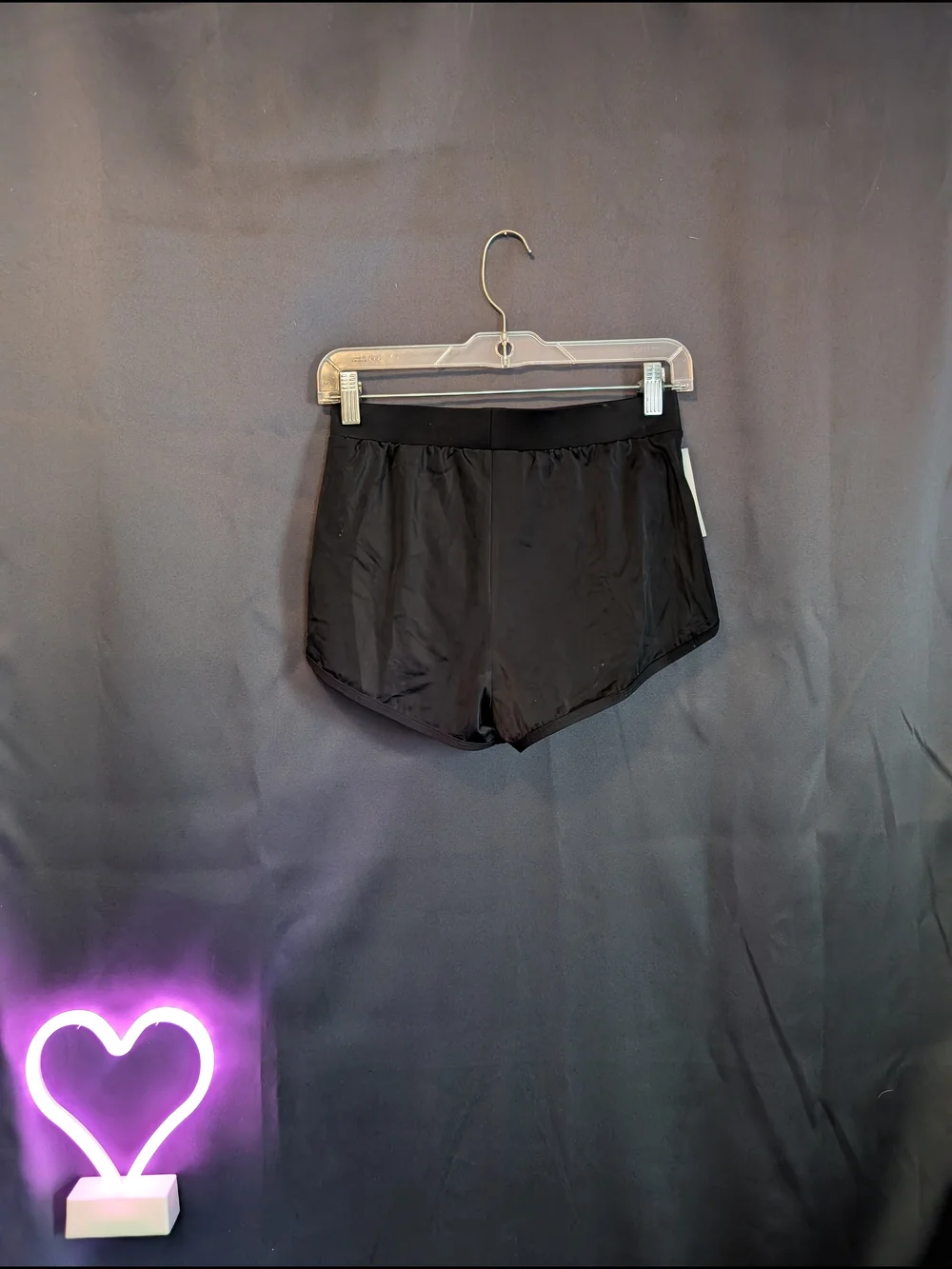 Women’s Black Athletic Running Shorts with Stretch Waistband - Picture 8 of 9